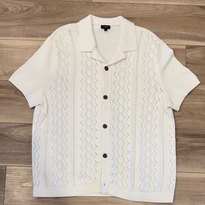 Express Men’s Ivory Knit Cardigan